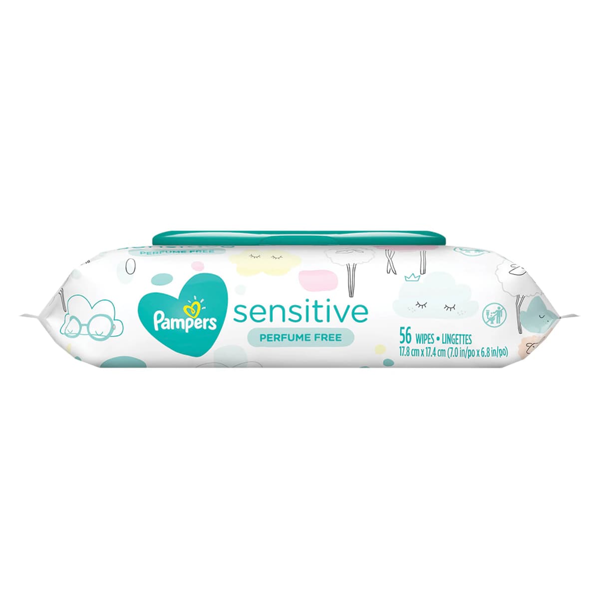 Pampers Sensitive Baby Wipes, 56/Package - Pampers Baby Wipes - Image 1
