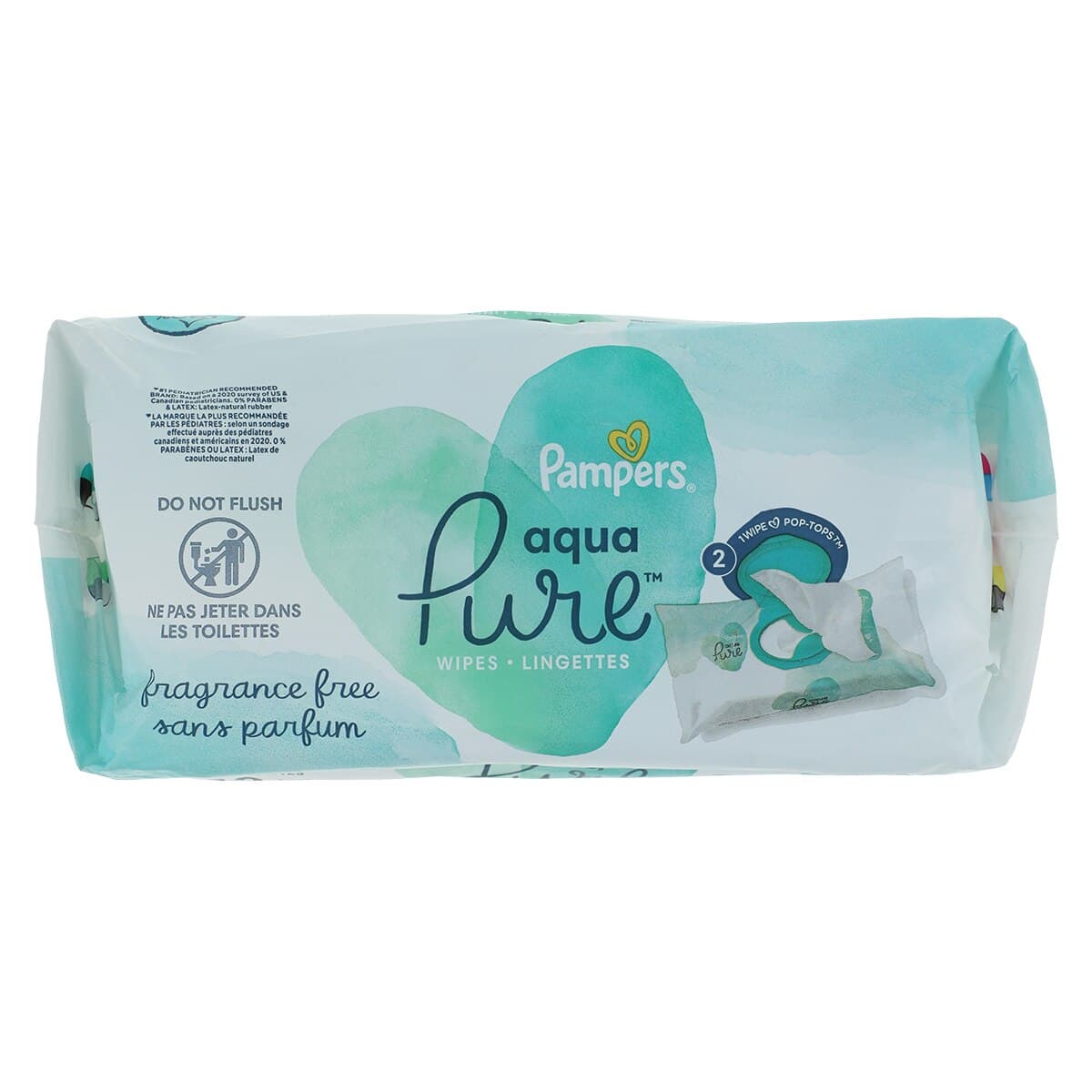 Pampers Aqua Pure Baby Wipes, 112 Count, Fragrance-Free, Hypoallergenic thumbnail 2