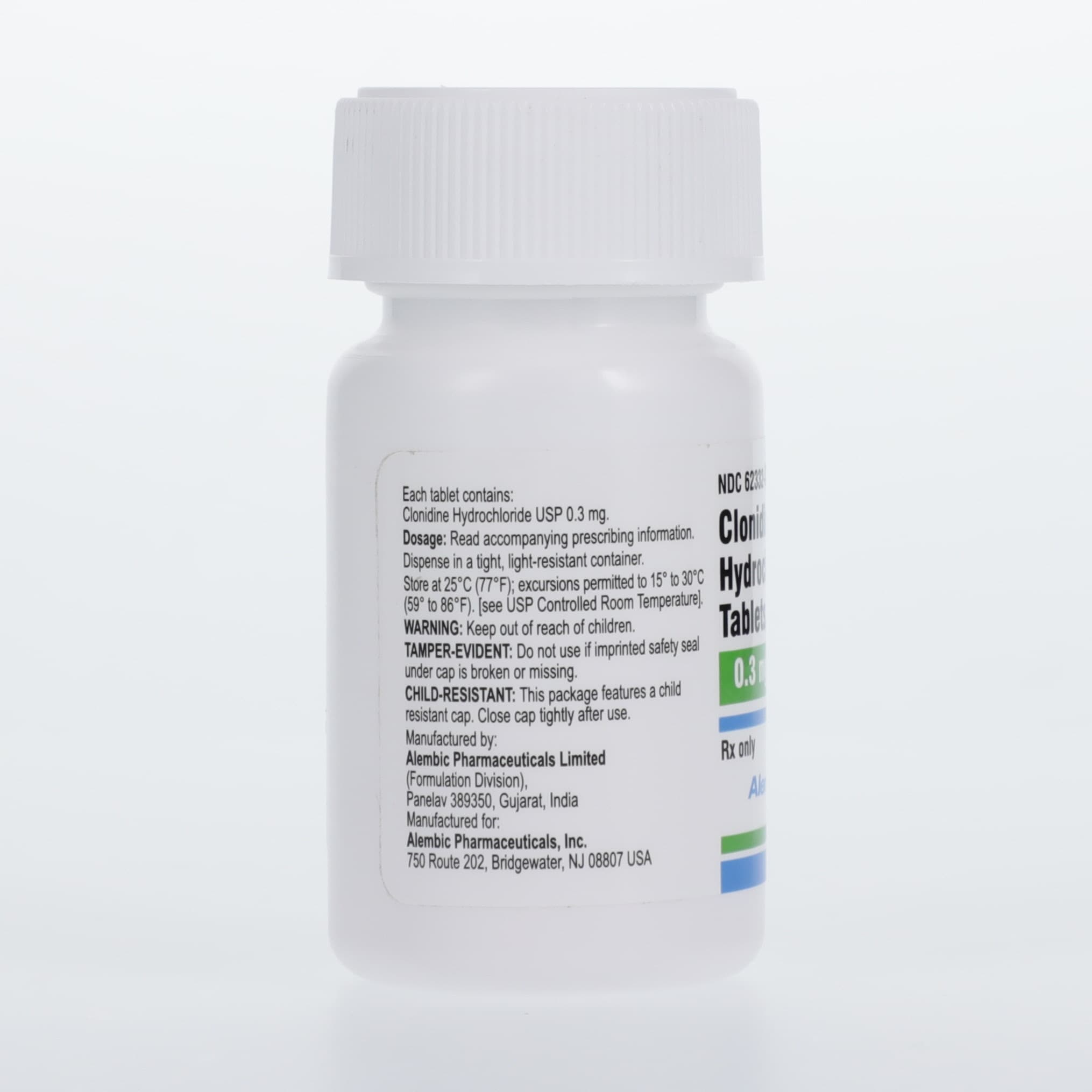 Clonidine HCl Tablets, 0.3mg, 100/Bottle thumbnail 2