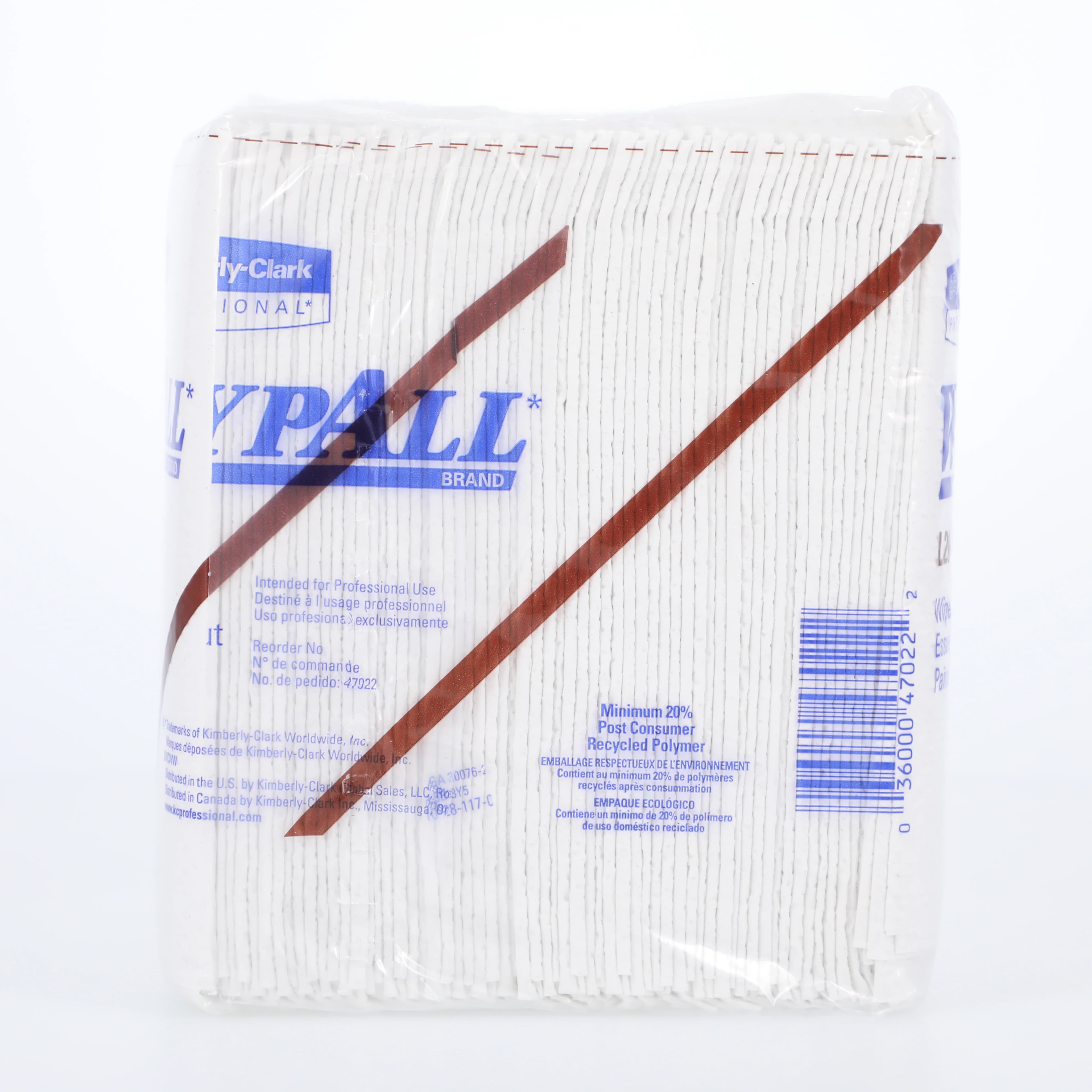 Kimberly-Clark WypAll L20 1/4-Fold Disposable Wiping Towels, 4-Ply, 12.5 in x 12 in, White, 816/Case thumbnail 4