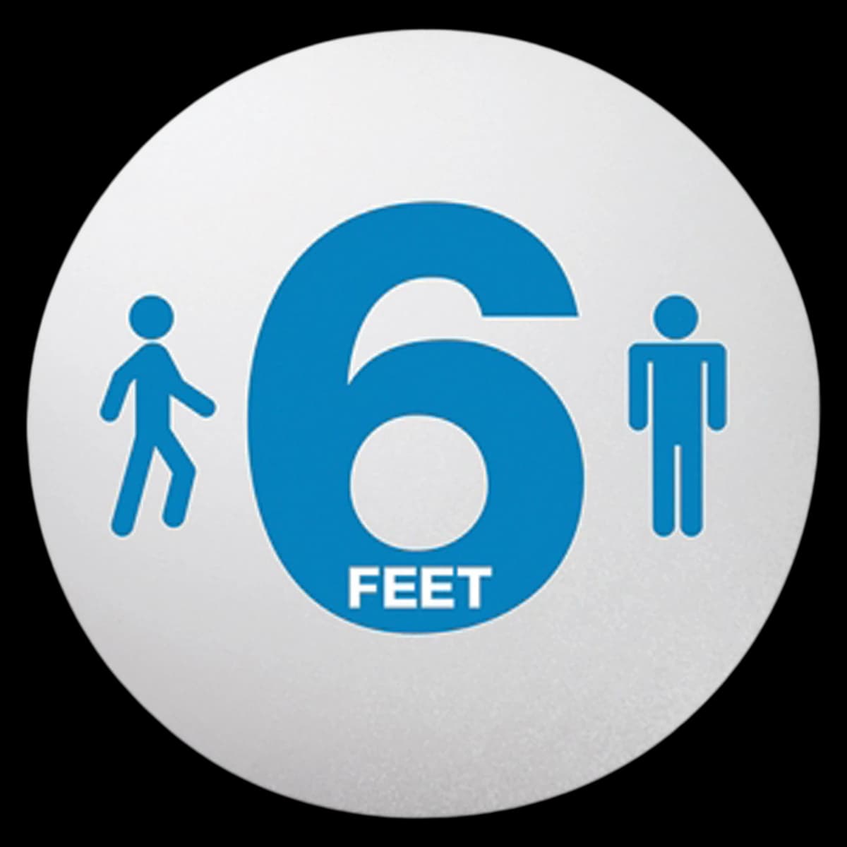 Deflect-O 6 Feet Apart Floor Disc with Adhesive - Disc 6 Feet Apart w/ Adhesive - Image 1