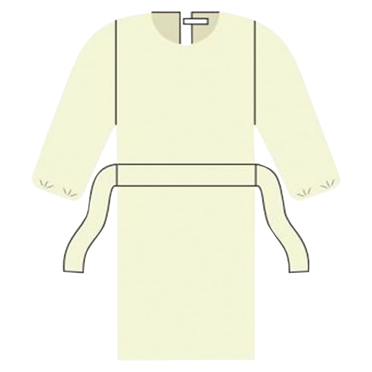 ComfortGuard Disposable Isolation Gown, AAMI Level 2, SMS, Adult Large, Blue, Knee Length, Non-Sterile, 10/Bag - Gown Isolation AAMI 2 SMS Tri - Image 1