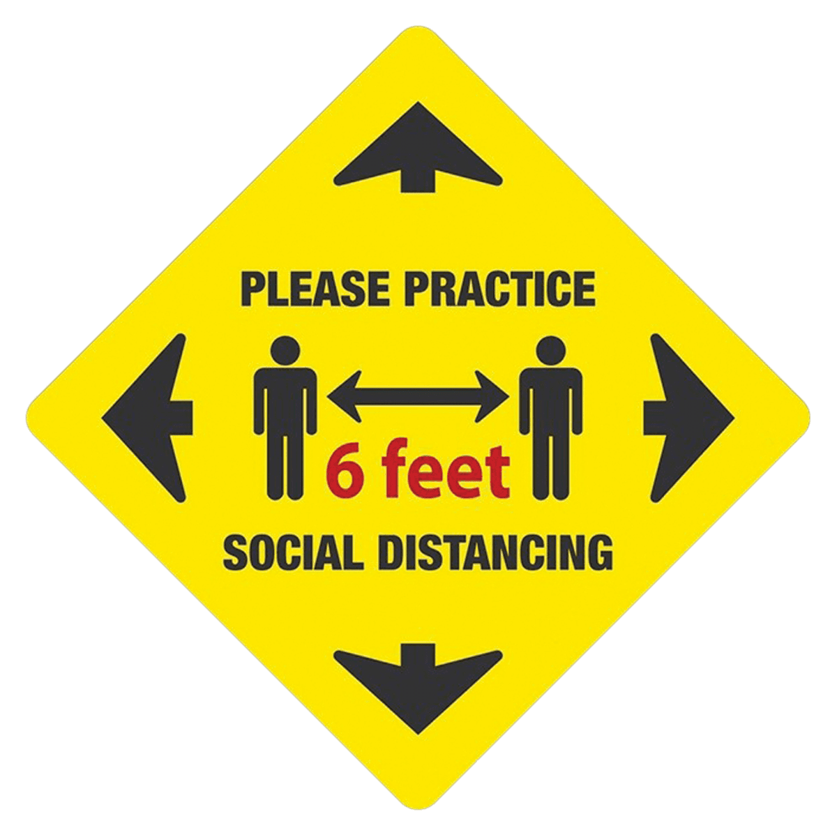 Please Practice Social Distancing Sign - Sign Practice Social Distancng - Image 1