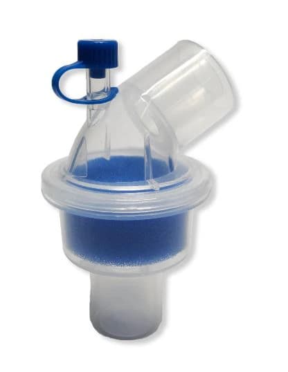 Medline Heat and Moisture Exchanger, Small, Universal, Angled, 50/Case - Exchanger Heat/Moisture Angled - Image 1