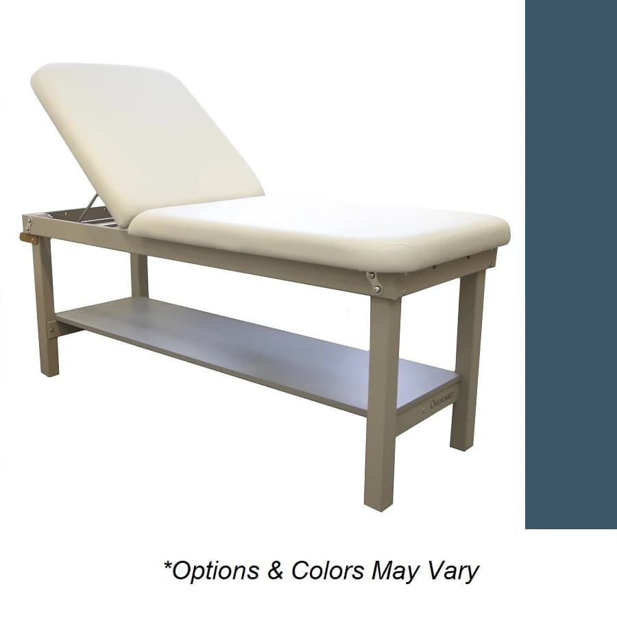 Oakworks Powerline Treatment Table Heron, Gray, Backrest, 27" Width, 500 lb Capacity - Table Tx Gray Bkrst 27" Heron - Image 1