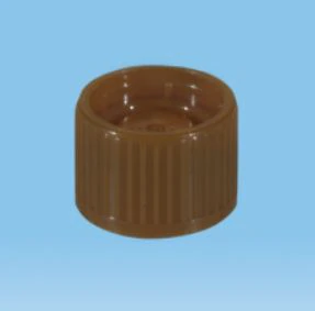 Sarstedt Screw Cap, HDPE, 15.3mm Diameter, Brown, 1000/Pk - Screw Cap 15.3mm Dia - Image 1