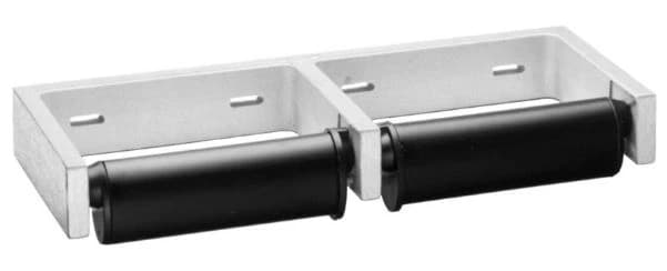 Bobrick Toilet Tissue Dispenser, Cast Aluminum/Plastic, Surface Mount, Concealed Locking Device, 12.5 in x 4.875 in - Dispenser Toilet Tissue - Image 1