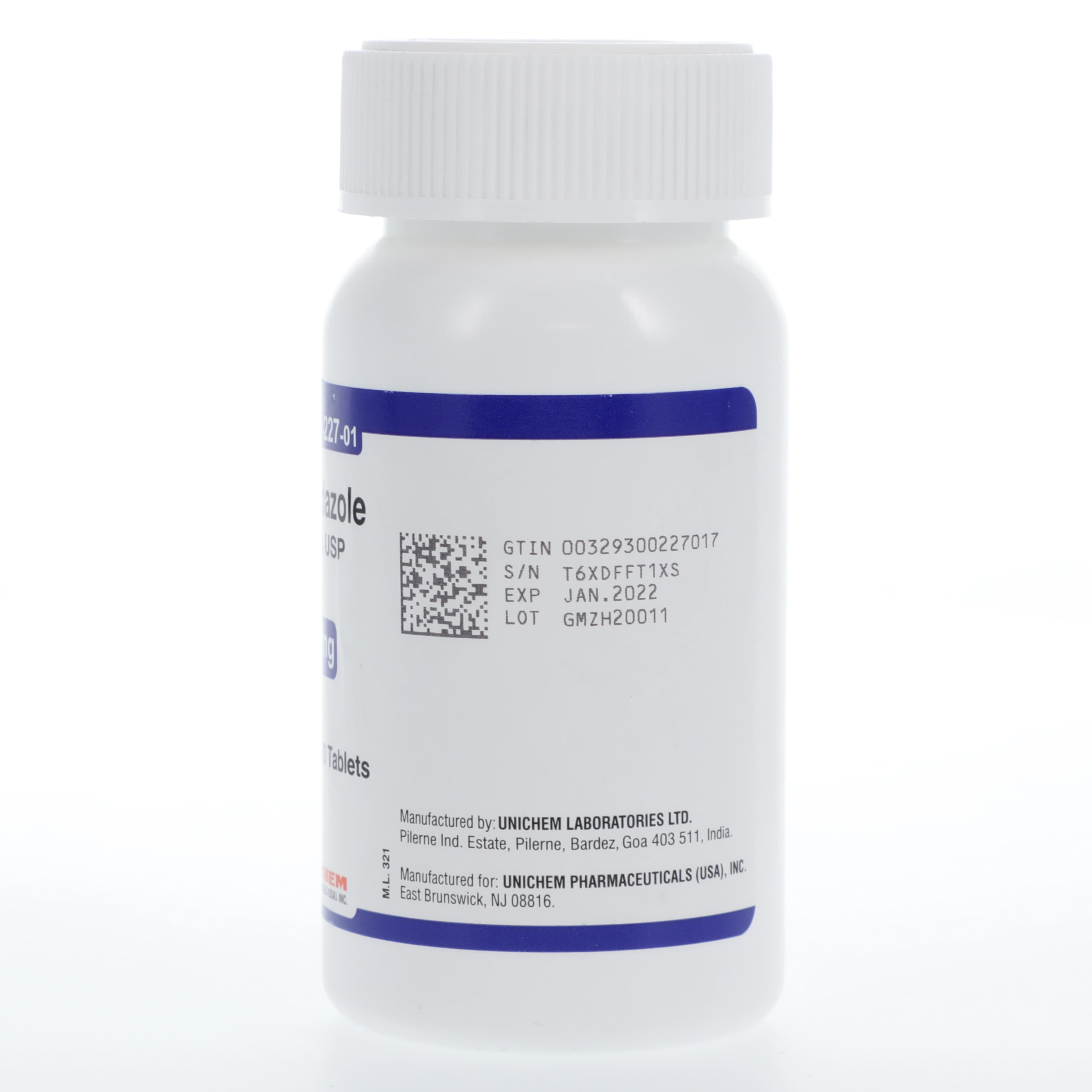 Metronidazole Tablets, 500mg, 100/Bottle, Unichem Pharmaceuticals thumbnail 2