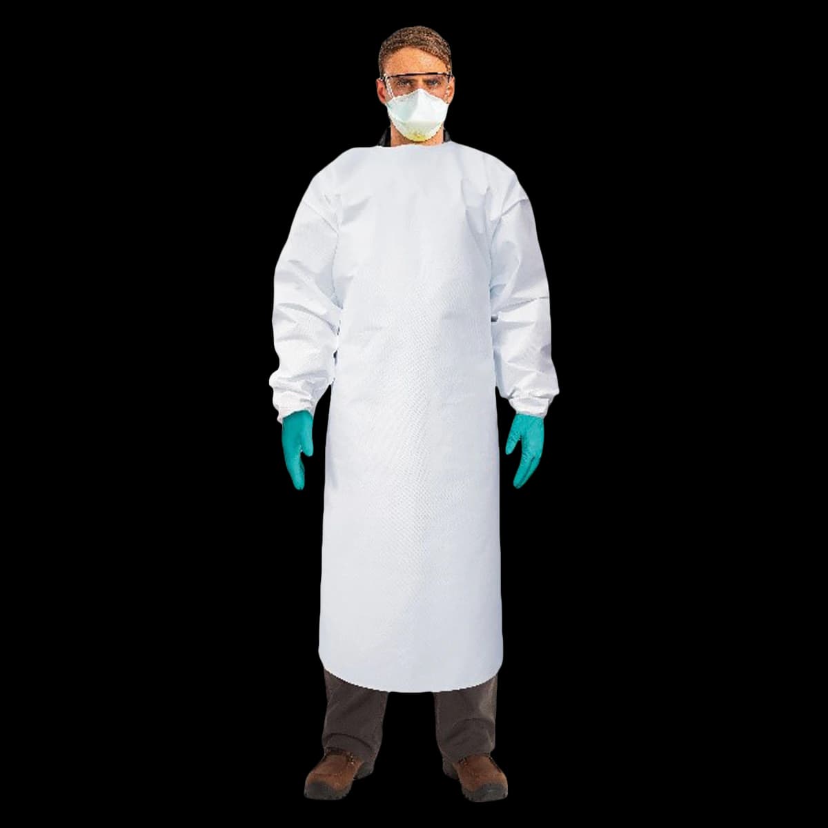 Ansell Alphatec Disposable Isolation Gown AAMI Level 2, Spunbound Polypropylene, Large/X-Large, White, 10/Bag - Alphatec Gown AAMI2 - Image 1