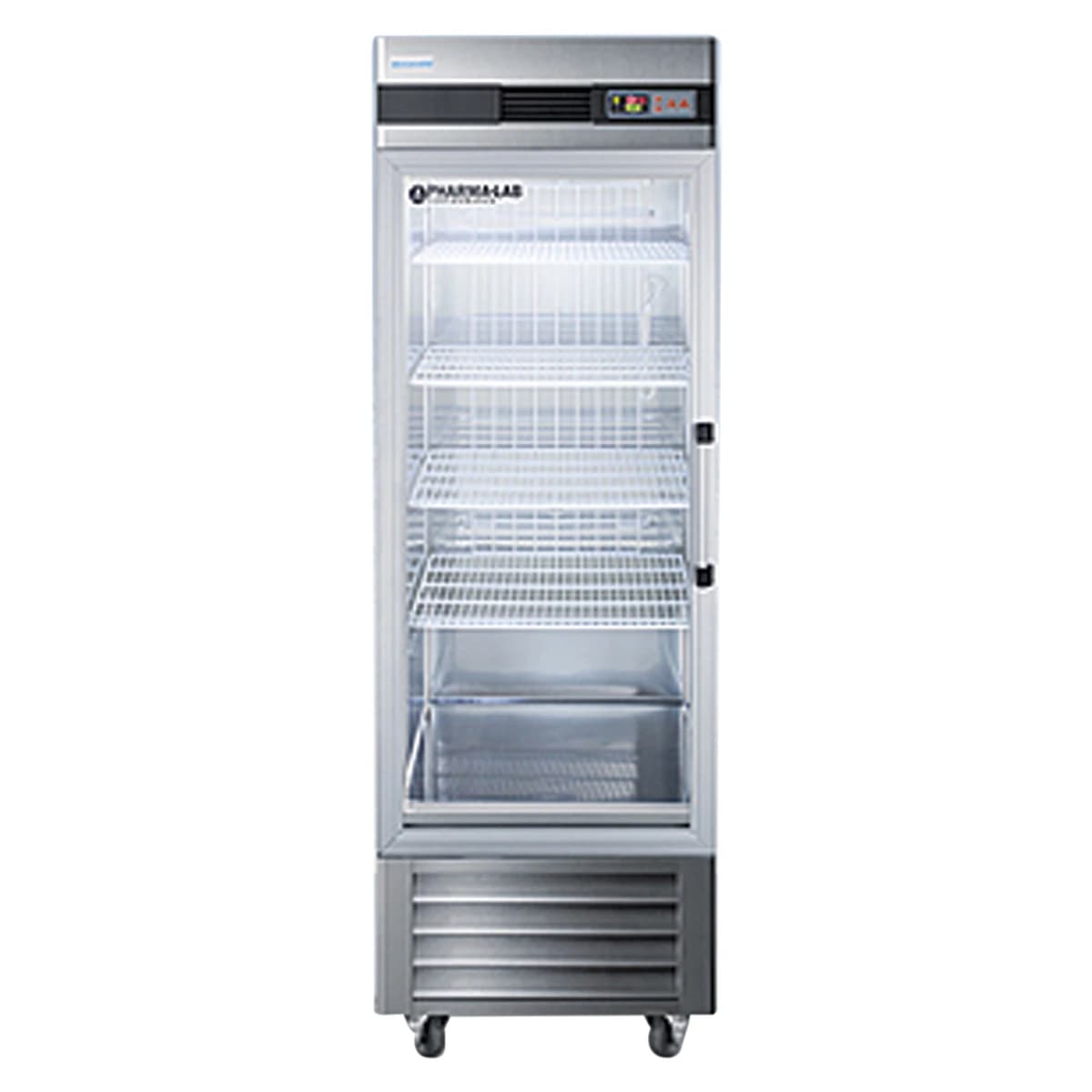 Accucold Performance Series Laboratory Refrigerator, 23 Cu Ft, Glass Door, 2 to 10C, Auto Defrost, Left-Hand Swing - Fridge Pharm/Vac LH Swing - Image 1