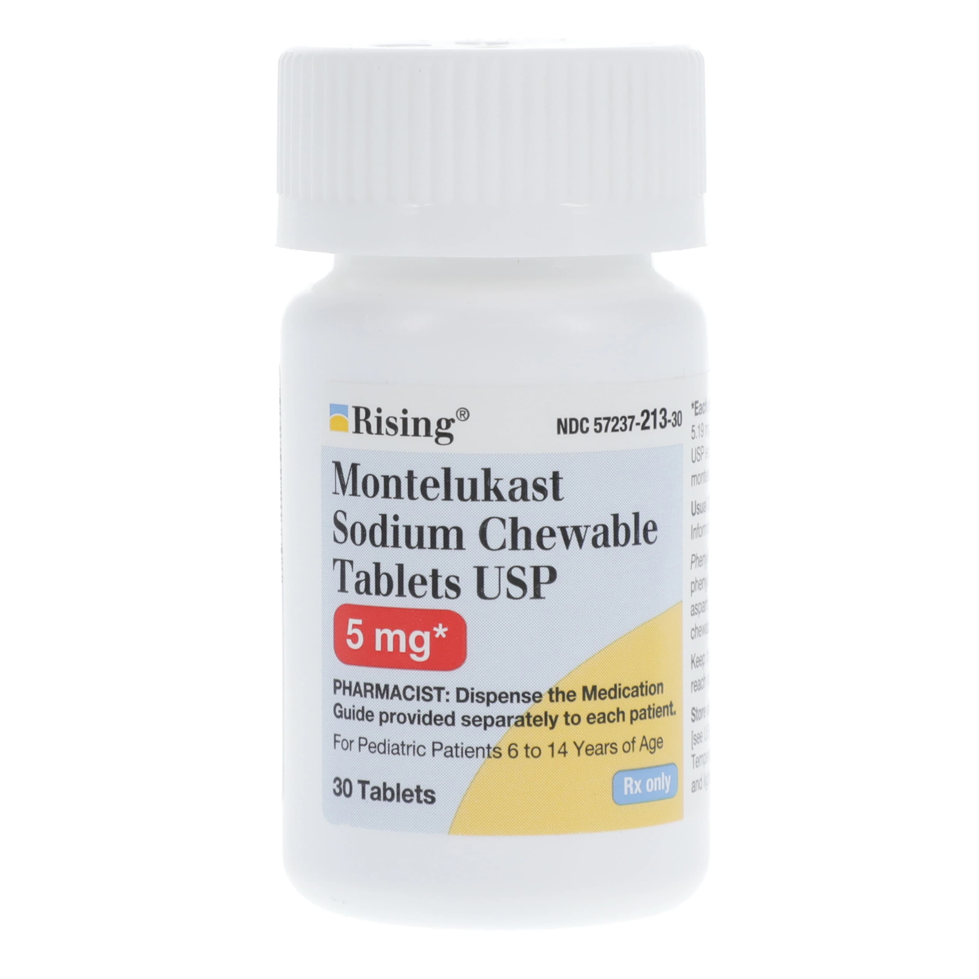 Montelukast Sodium Chewable Tablets, 30/Bottle (Rising Pharmaceuticals) - Montelukast Sod Chewable Tabs - Image 1
