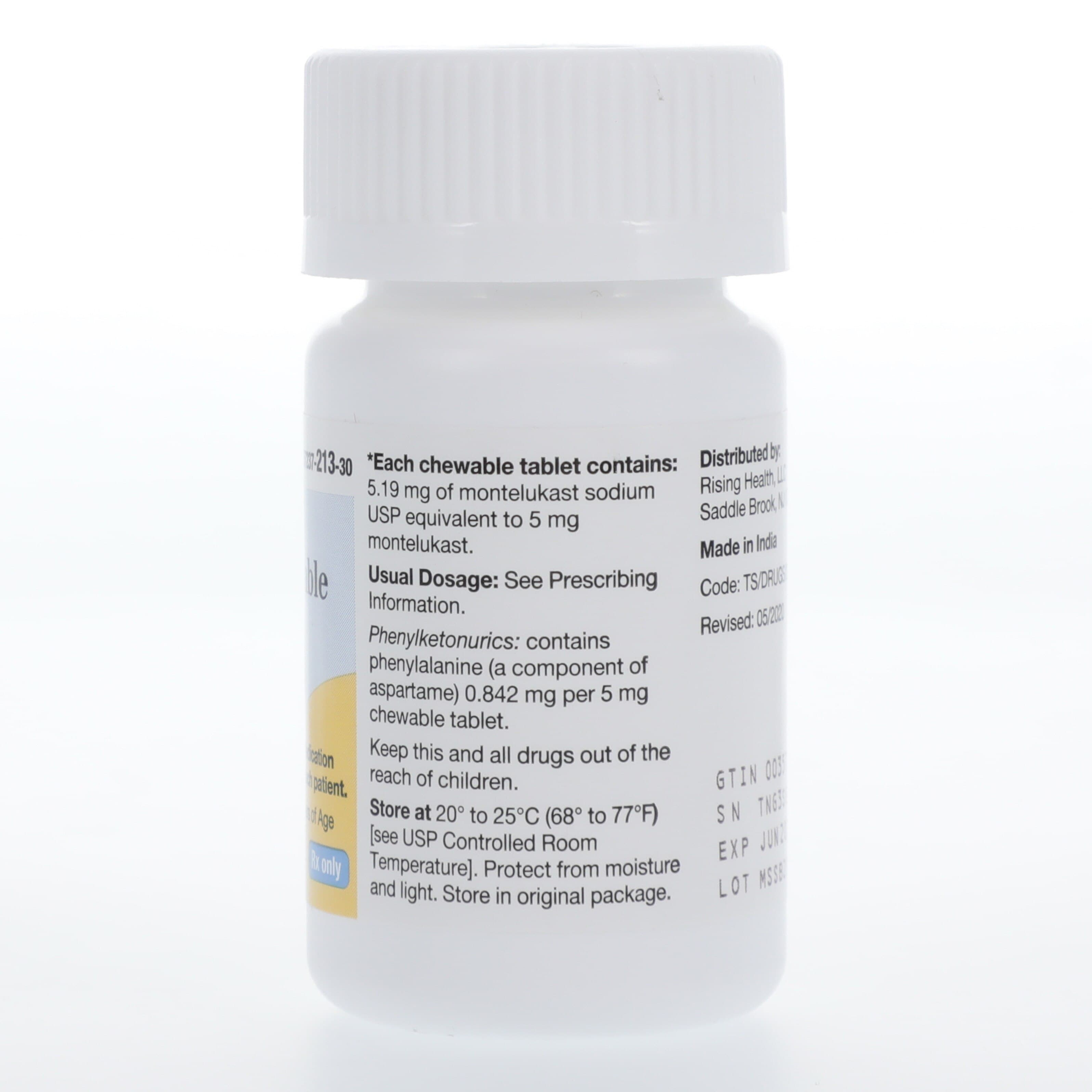 Montelukast Sodium Chewable Tablets, 30/Bottle (Rising Pharmaceuticals) thumbnail 2