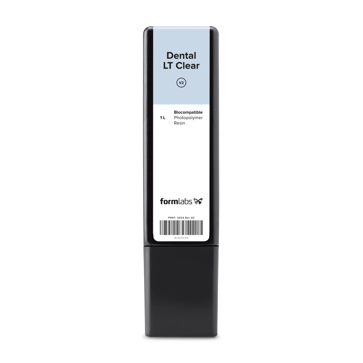 Dental LT Clear V2 Biocompatible Photopolymer Resin, 1 L Cartridge - Dental LT Clear V2 Biocompatible Photopolymer Resin - Image 1