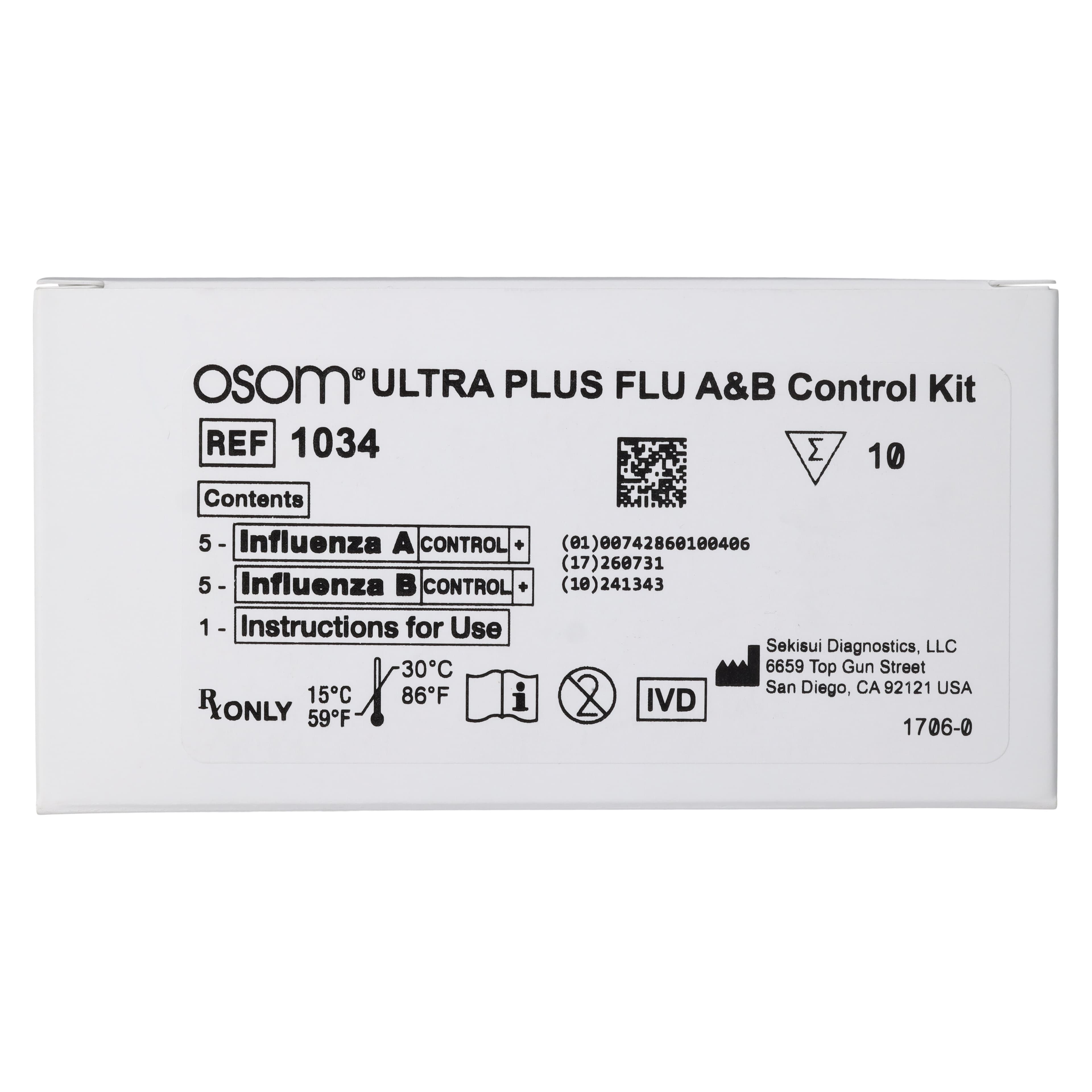 OSOM Ultra Plus Influenza A&B Positive Control Kit, 5 Tests/Kit thumbnail 6