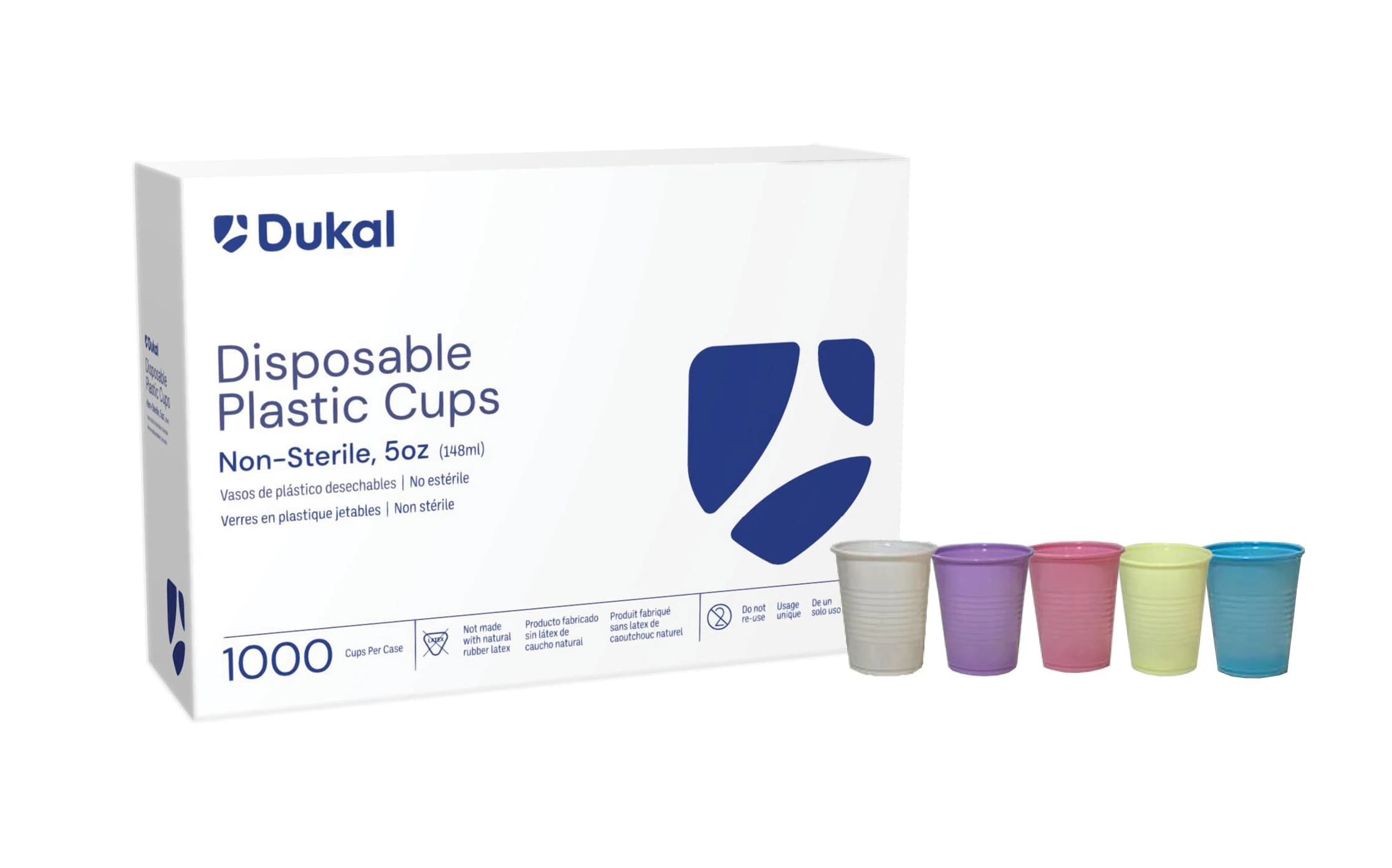 Dukal Plastic Drinking Cups, 5 oz, Yellow, Disposable, 1000/Case, 27702 - Cups Plastic 5oz - Image 1