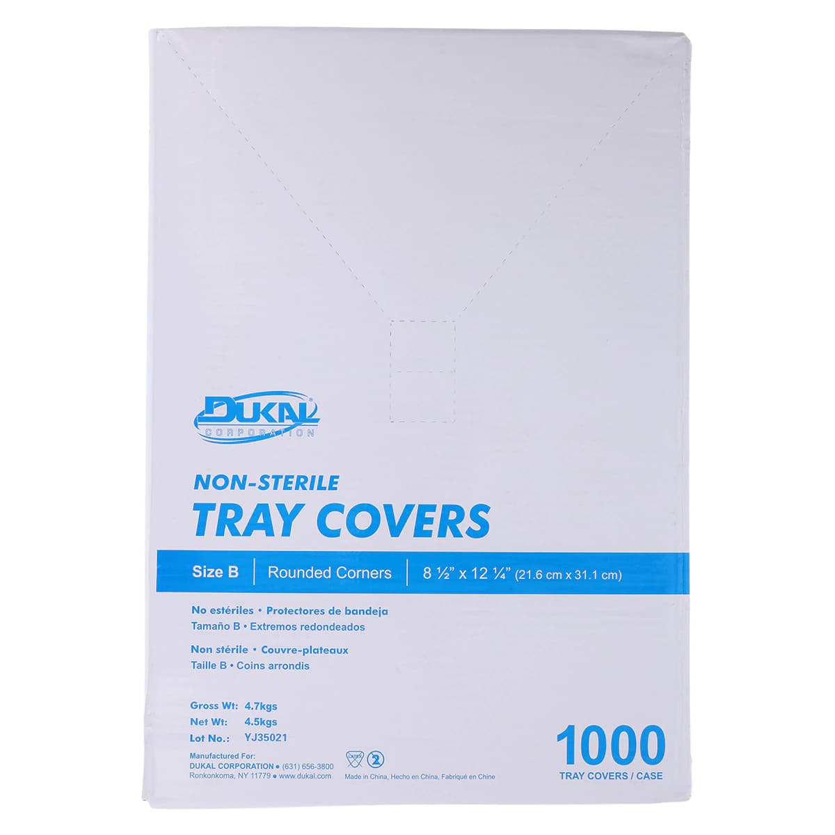 Dukal Disposable Paper Tray Covers, Size B, 8.5" x 12.25", Blue, 1000/Box, 27503 thumbnail 3