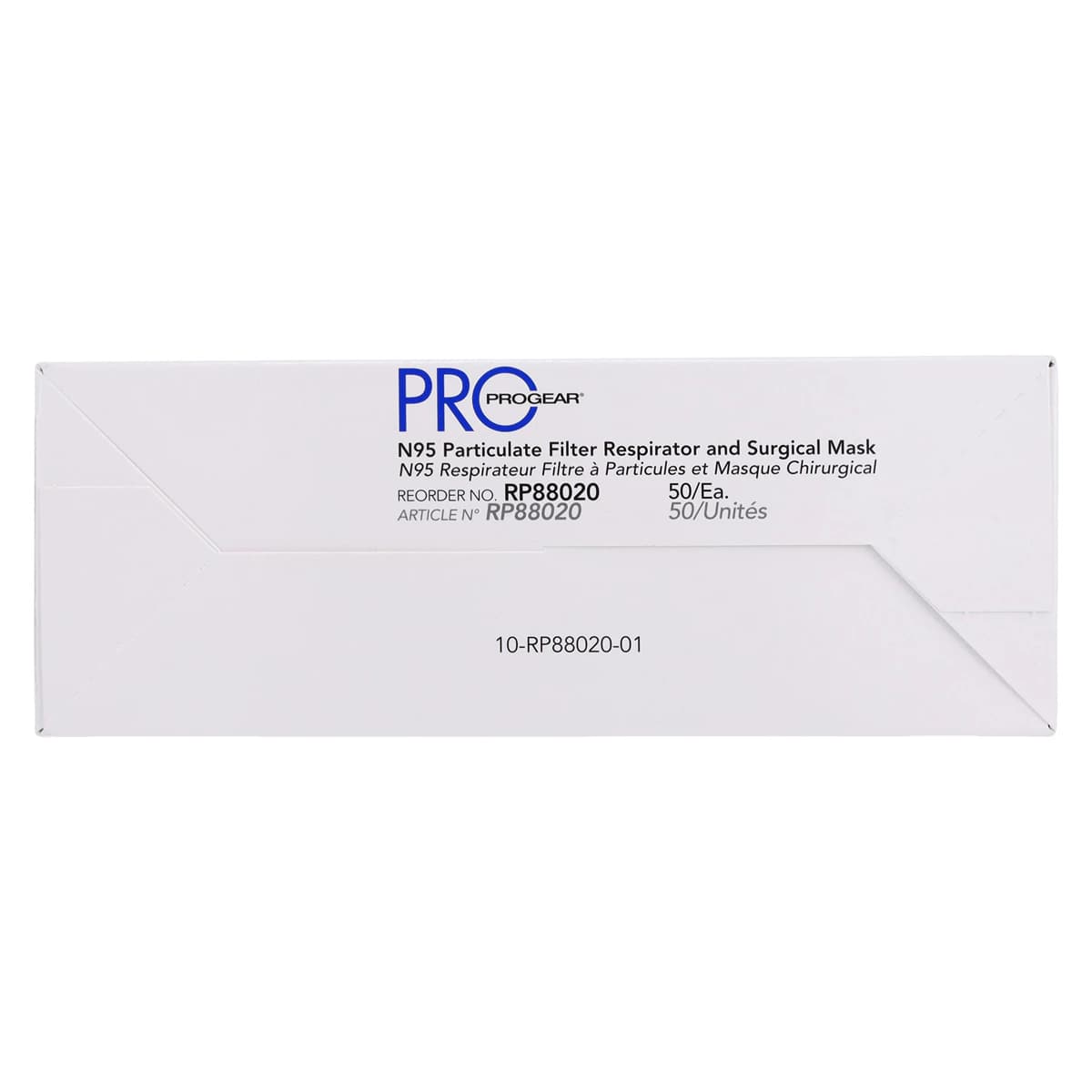 ProGear N95 Particulate Filter Respirator & Surgical Mask, ASTM Level 3, Regular/Universal, White, 50/Box, RP88020 thumbnail 10