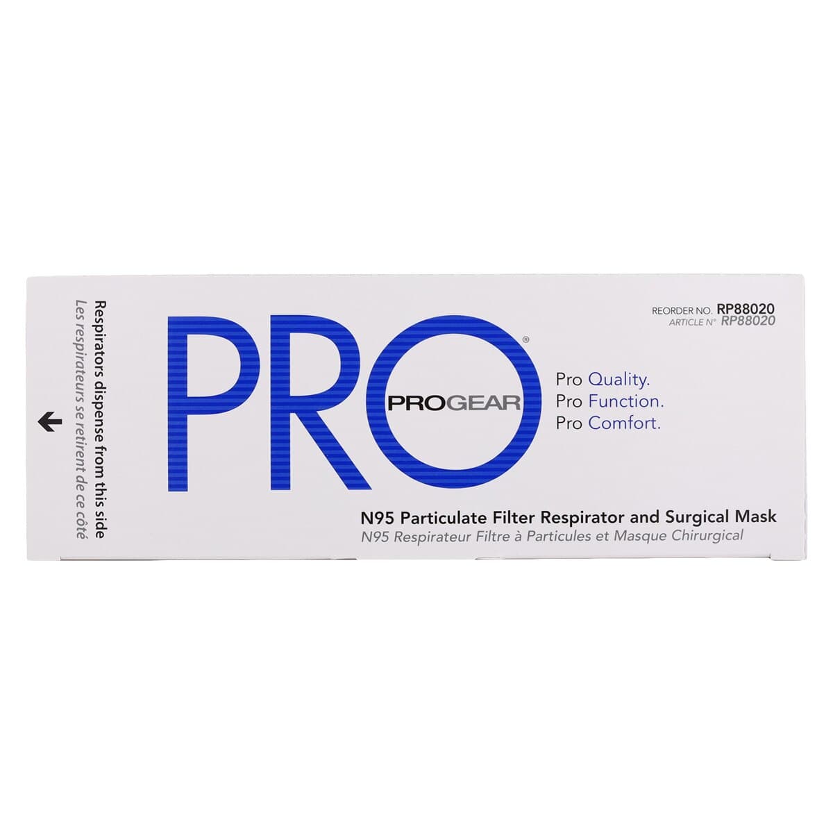 ProGear N95 Particulate Filter Respirator & Surgical Mask, ASTM Level 3, Regular/Universal, White, 50/Box, RP88020 thumbnail 9
