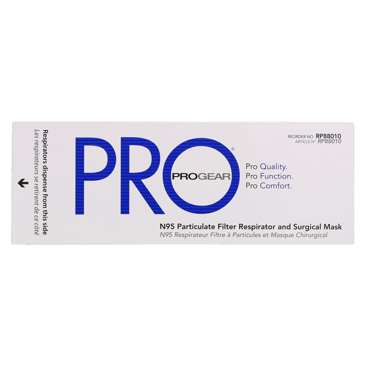 ProGear N95 Particulate Filter Respirator & Surgical Mask, ASTM Level 3, Small, White, 50/Box thumbnail 10