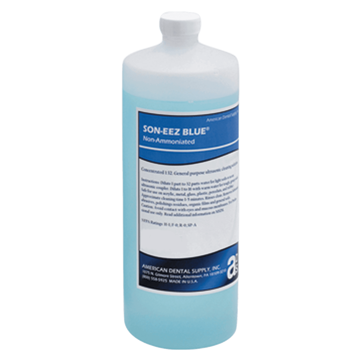 Son Eez Blue Cleaning Solution, Unscented, 8 oz Bottle - Son Eez Blue - Image 1