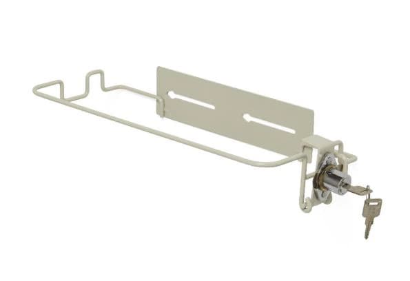 Medline Key-Locked Wall Bracket for 3-Gallon Sharps Container, White, Metal, 13.5 x 12.2 x 7.09 in, 10/Case - Bracket Locking f/Sharps Cntnr - Image 1