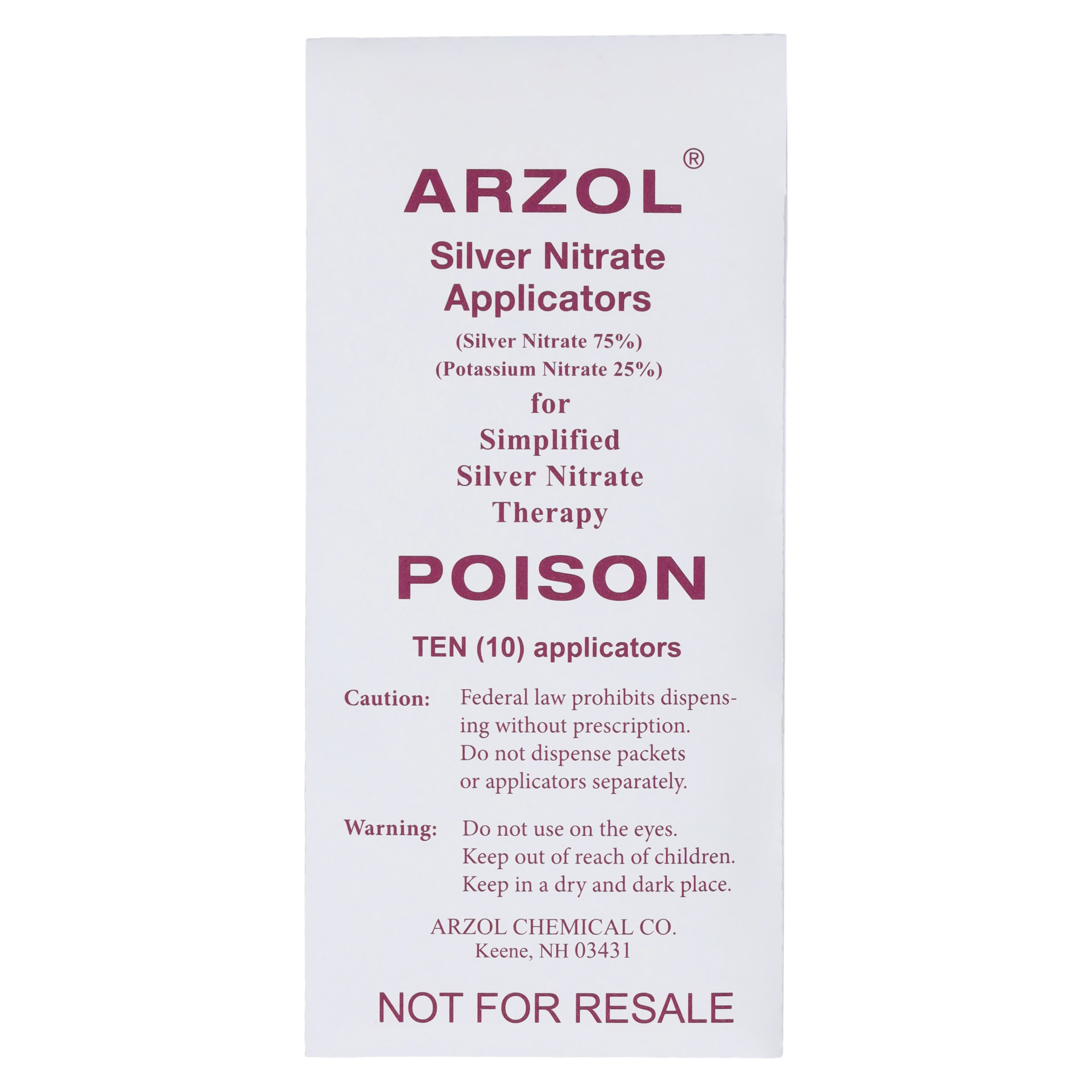 Arzol Chemical Silver Nitrate Topical Applicators, 75% Silver Nitrate / 25% Potassium Nitrate, Box of 100 thumbnail 2
