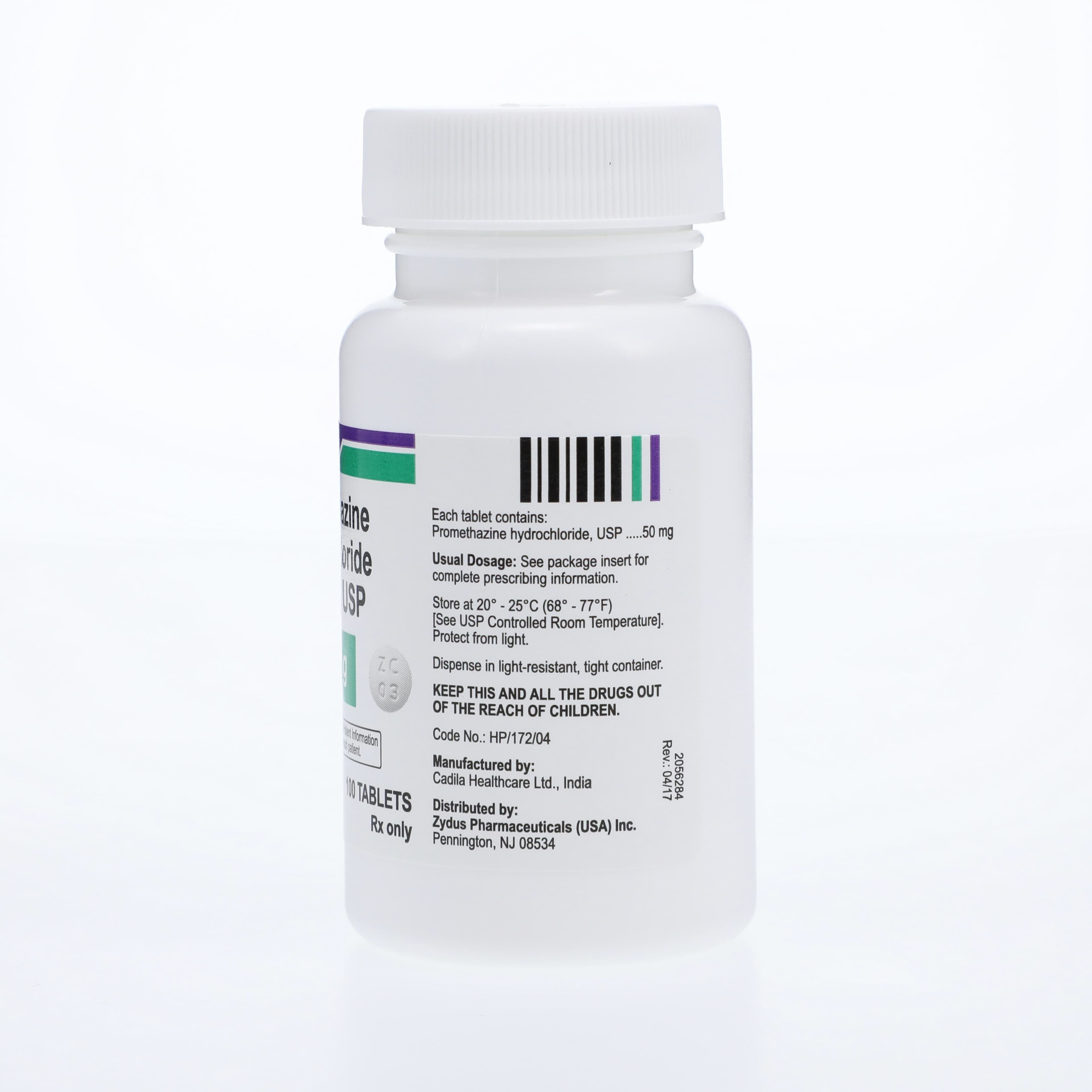 Promethazine HCl Tablets, 50mg, 100/Bottle, Zydus Pharmaceuticals thumbnail 2