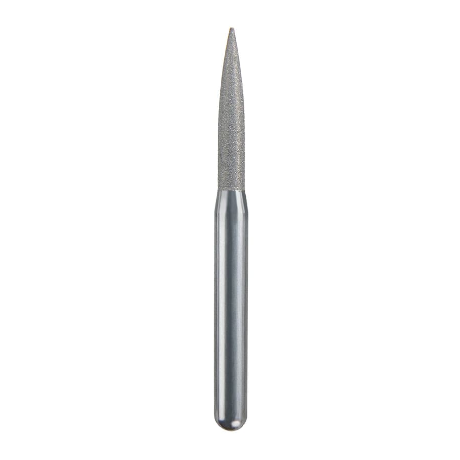 Spring Health Products Flame Diamond Bur, Medium Grit, FG 1.6mm, 25/Pack, #862-016 (267.8) - #267.8 Medium Flame Spring Diamond FG 862-016 Single-Use Pack of 25 - Image 1