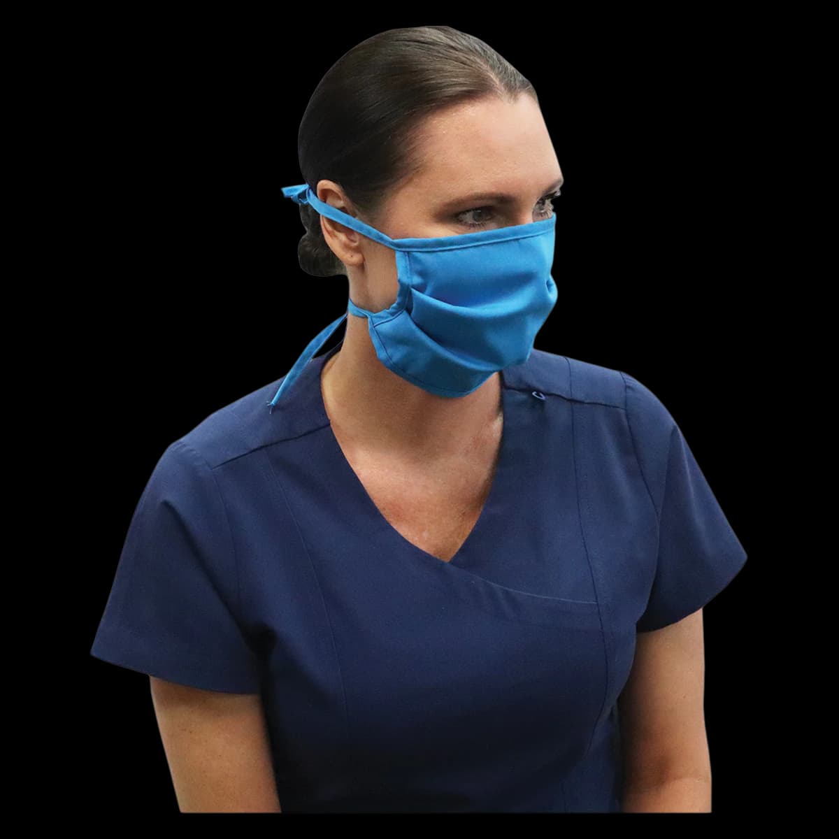 White Swan Reusable Facemask Cloth, Adult, Ocean Blue, 100/Bag - Reusable Facemask Cloth Blue - Image 1