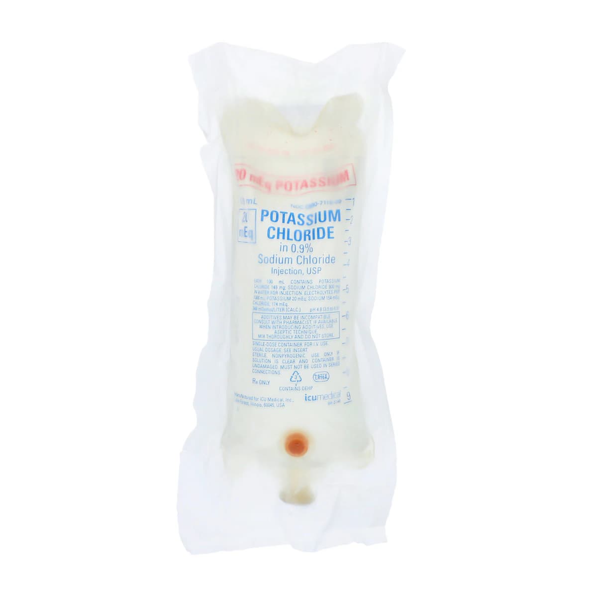 Sodium Chloride with Potassium Chloride Injection, 20 mEq, 1000 mL IV Bag, 12/Case - Sodium Chl w/Potassium IV - Image 1