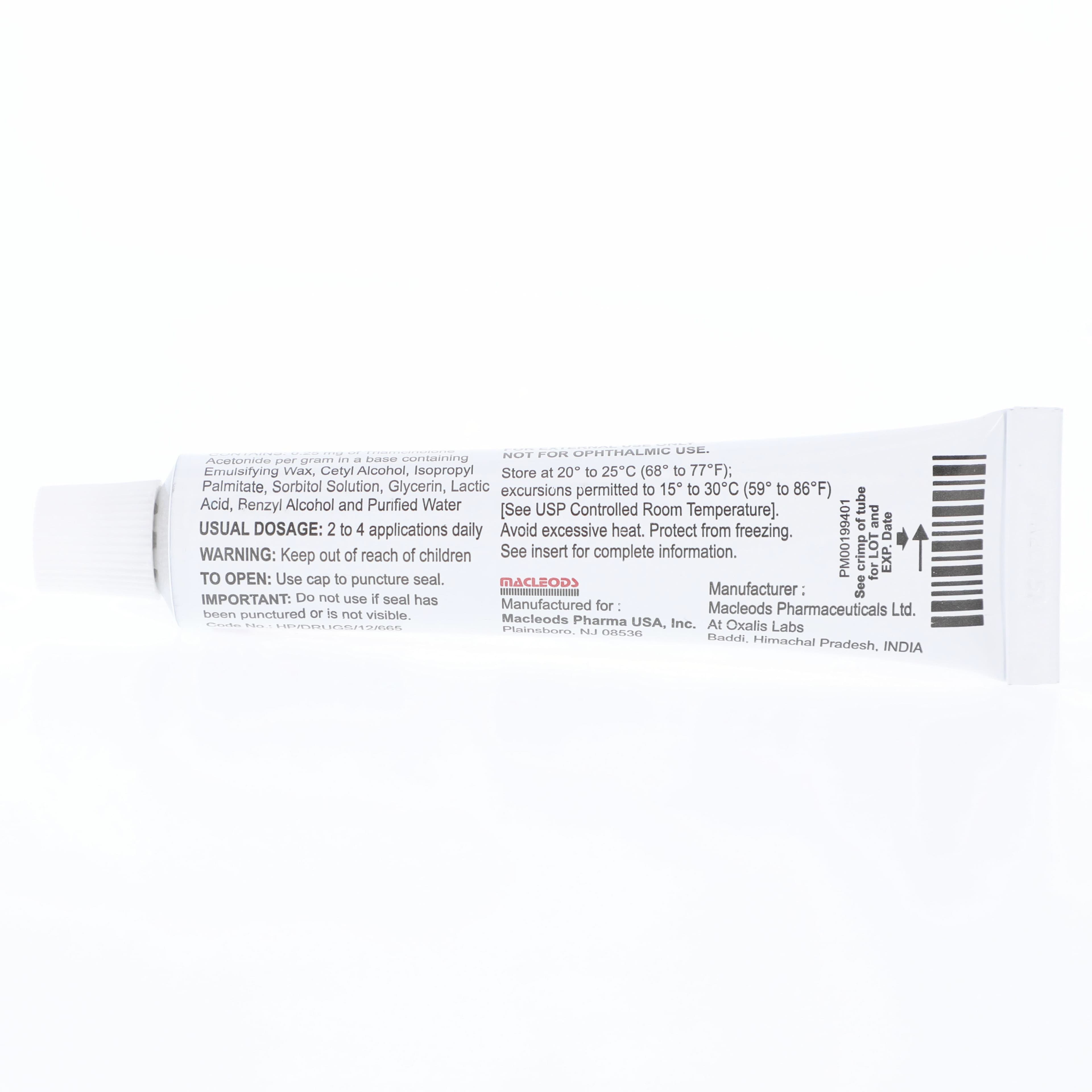 Triamcinolone Acetonide Cream 0.025%, 15g Tube thumbnail 5
