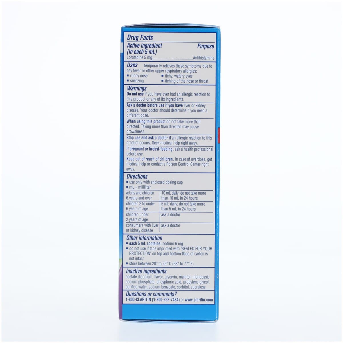 Claritin Children's Allergy Syrup, Grape, 5 mg/5 mL, 4 oz Bottle thumbnail 2