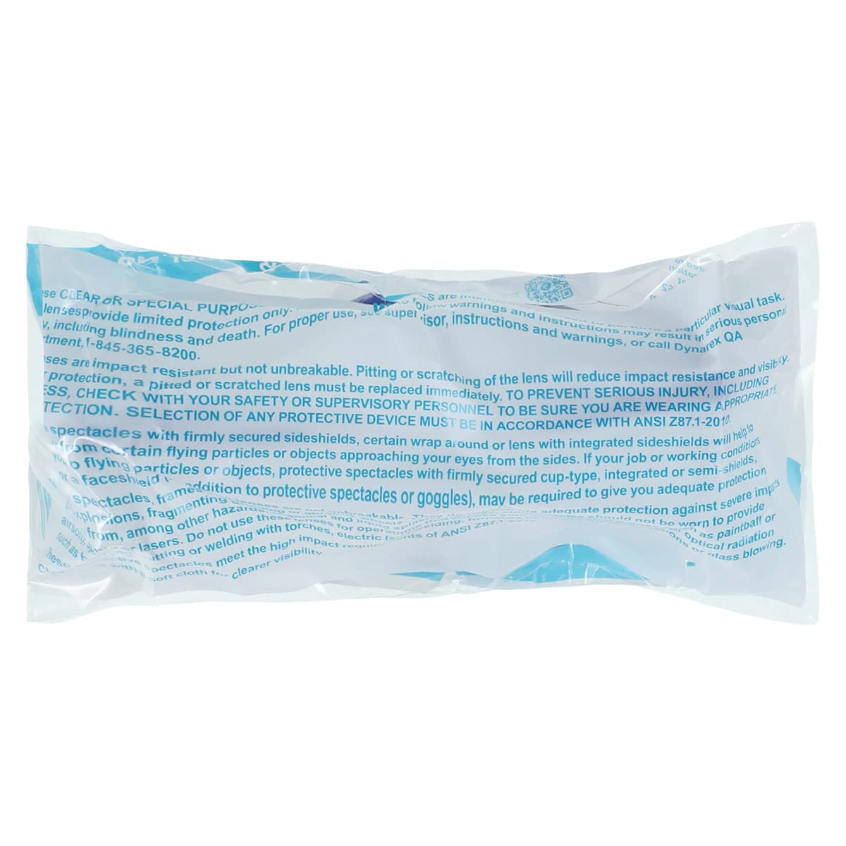 Dynarex Clear Safety Glasses with Blue Frames, 50/Case thumbnail 6