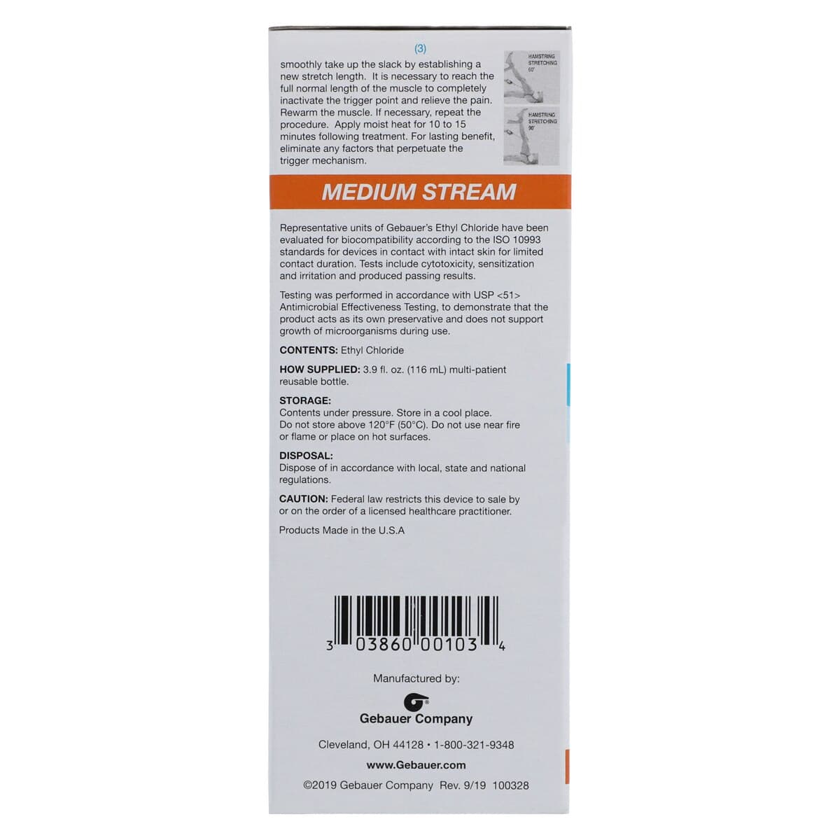 Gebauer Ethyl Chloride Topical Spray, Medium Stream, 3.9 oz, 12/Box thumbnail 7