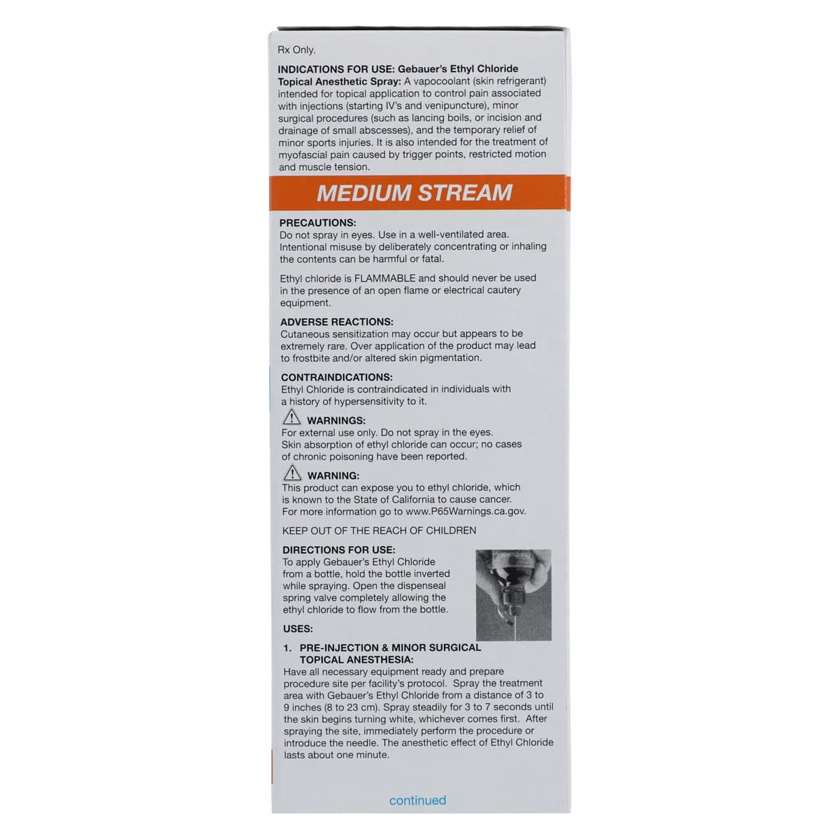 Gebauer Ethyl Chloride Topical Spray, Medium Stream, 3.9 oz, 12/Box thumbnail 8