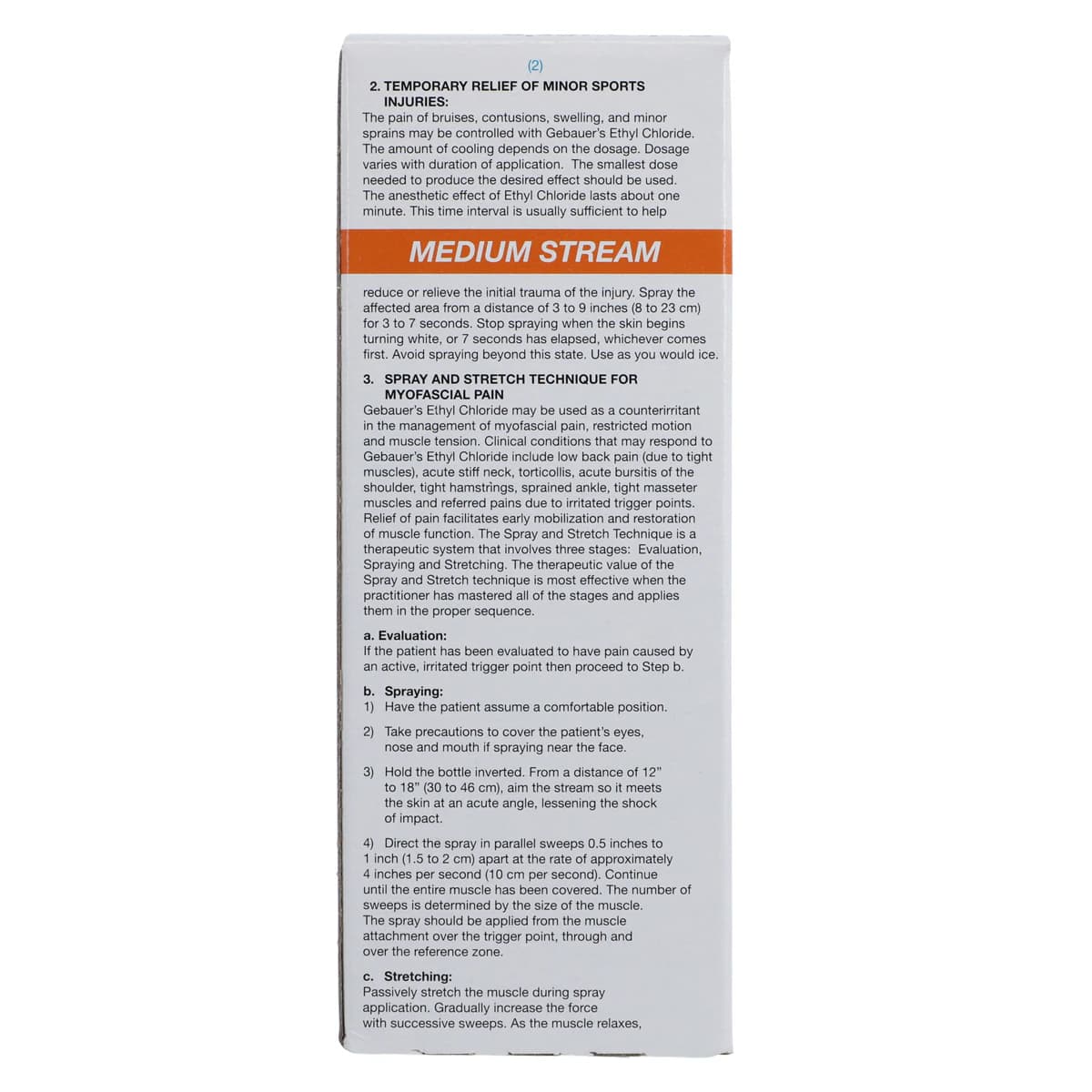 Gebauer Ethyl Chloride Topical Spray, Medium Stream, Glass Bottle, 3.9 oz thumbnail 6
