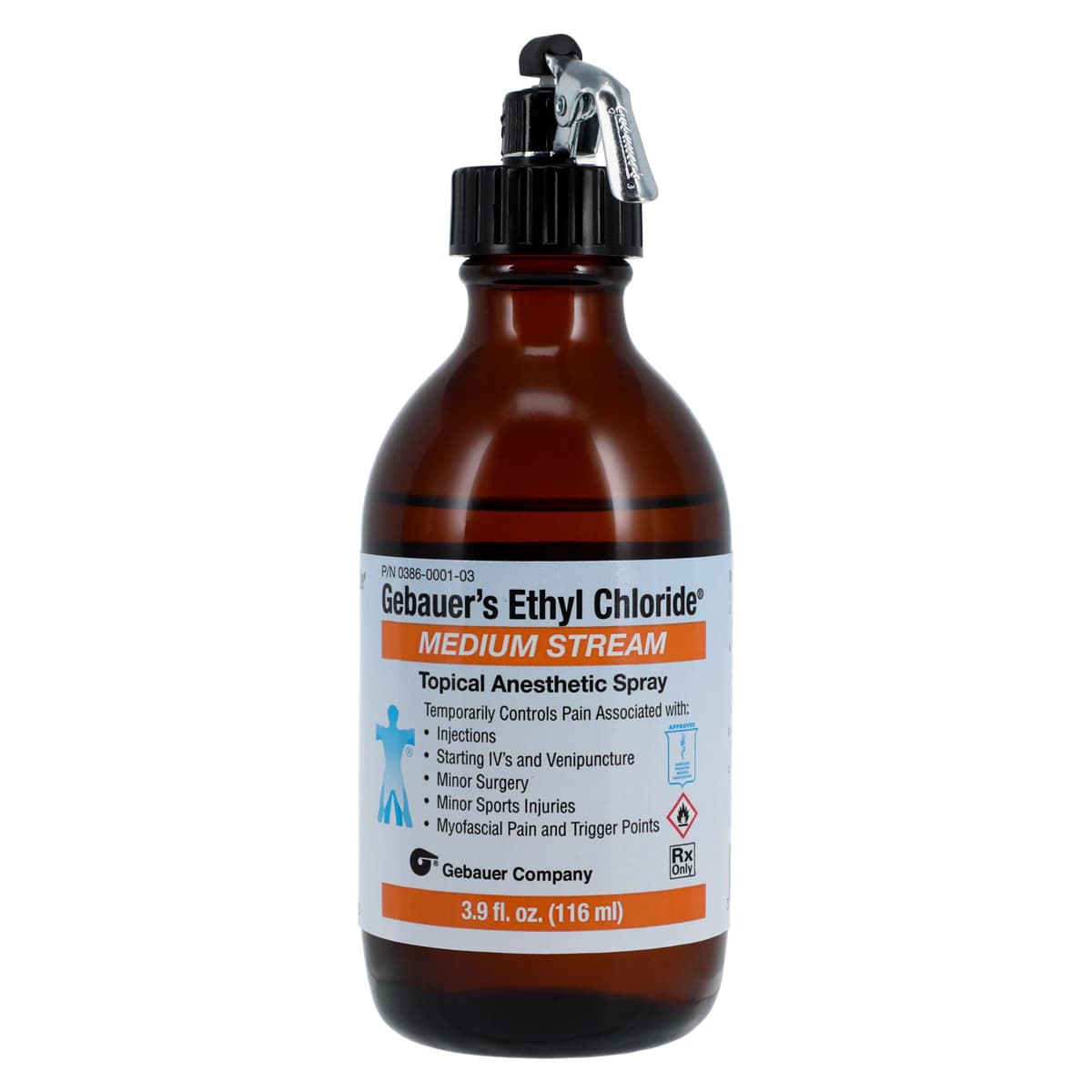 Gebauer Ethyl Chloride Topical Spray, Medium Stream, 3.9 oz Glass Bottle, 4/Package thumbnail 3