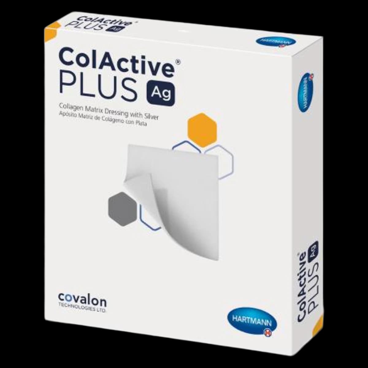 ColActive Plus Ag Collagen Matrix Dressing, 7x7" Sterile Square, Silver (Antimicrobial) - DRESSING COLACTIVE SILVER - Image 1