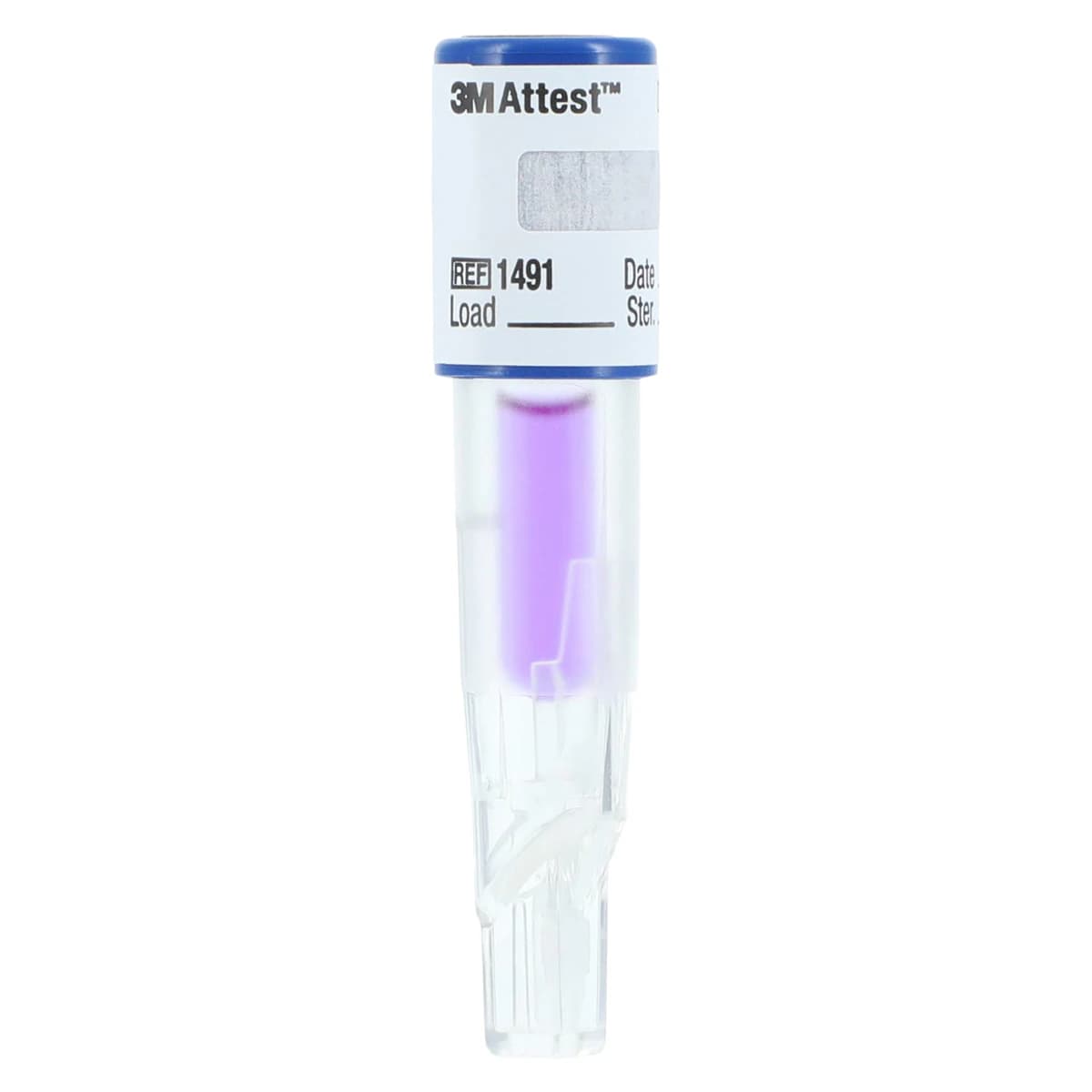 3M™ Attest™ Super Rapid Biological Indicator for Gravity Steam Cycles, Blue Cap, 50/Box, 1491 thumbnail 3