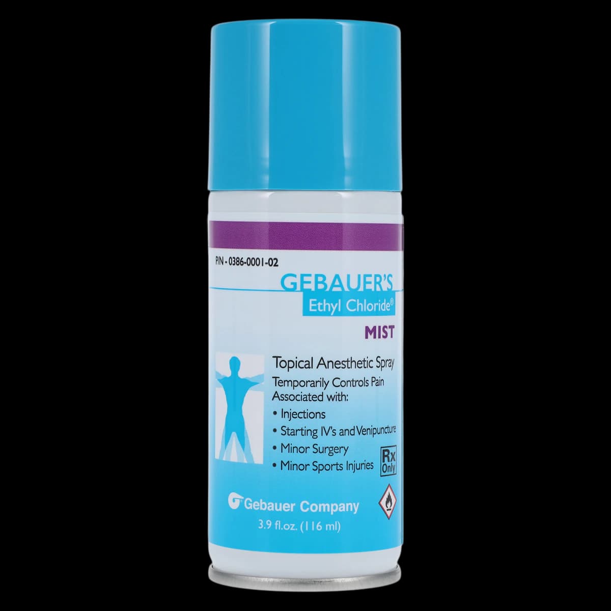 Gebauer Ethyl Chloride Mist Spray, Topical, 3.9 oz, 12/Package - Ethyl Chloride Mist Spr Can - Image 1