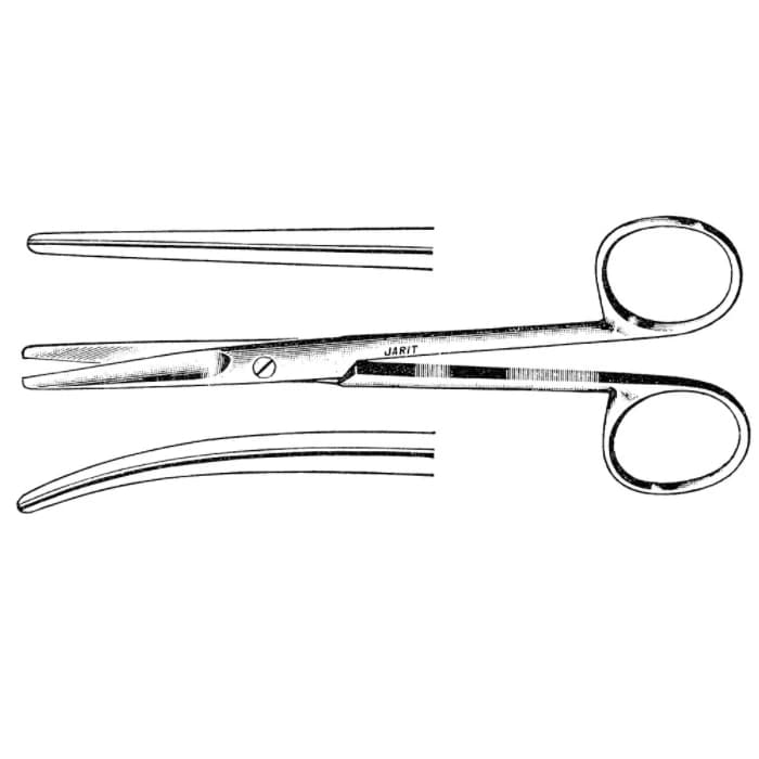 Jarit Mayo Surgical Scissors, Straight, 6-3/4" (17 cm), Stainless Steel, Non-Sterile, Reusable, Each - Scissors Mayo 6-3/4" Straight - Image 1