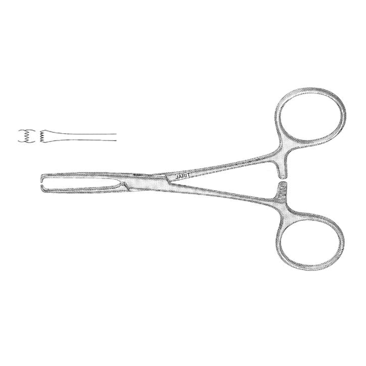 Jarit Allis Tissue Forceps, Straight, 7-3/8" (18.7 cm), Stainless Steel, Non-Sterile, Each - Forceps Tissue Allis 7-3/8" - Image 1