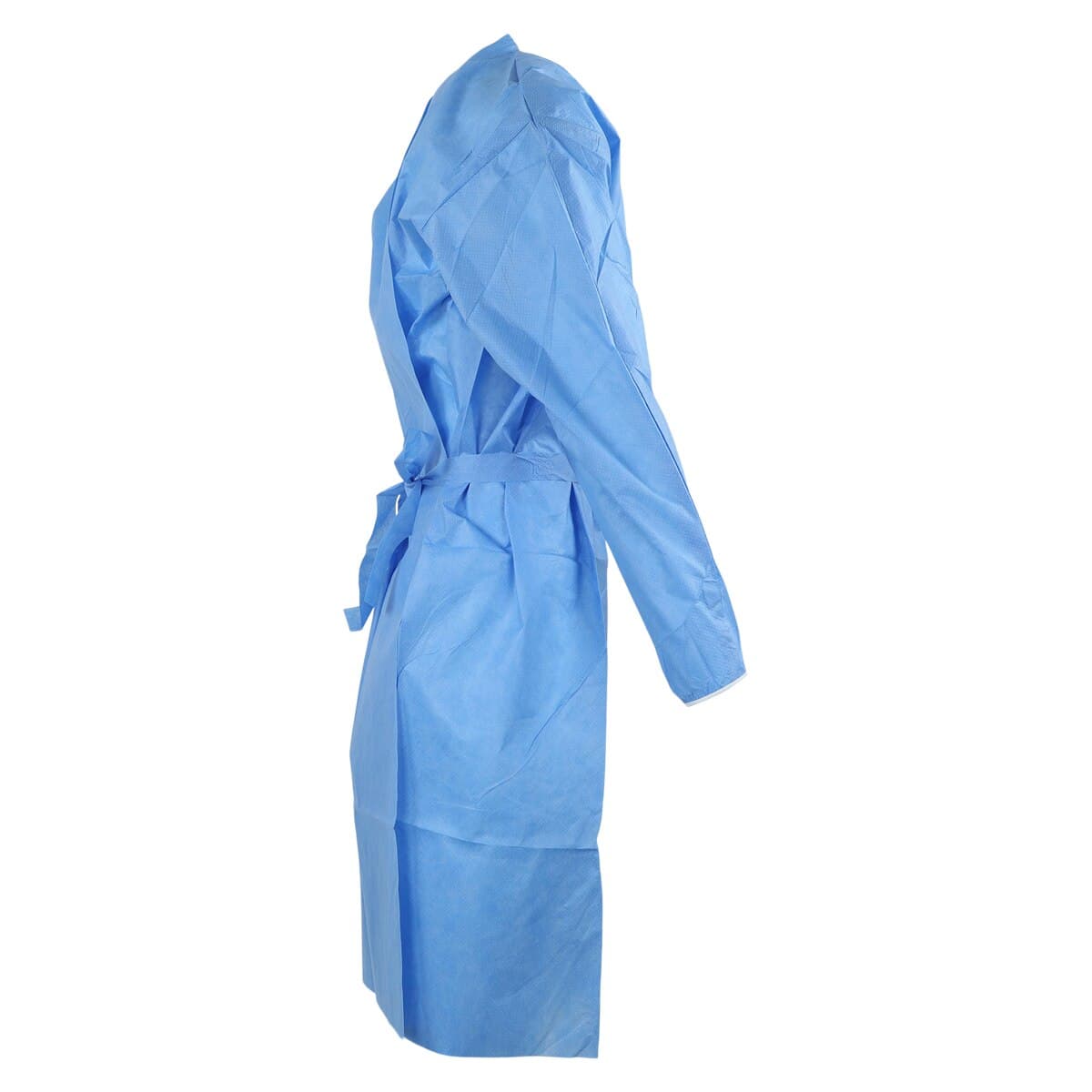 ComfortGuard Disposable Isolation Gown, AAMI Level 2, SMS, Large, Blue, Knee Length, Non-Sterile, 10/Bag thumbnail 2
