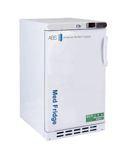 American Biotech Supply Pharmacy/Vaccine Refrigerator, 2.5 Cu Ft, Right Hinge, 2 to 8°C (36-46°F), Cycle Defrost - Fridge Phrm/Vacc Undrct Sld Dr - Image 1