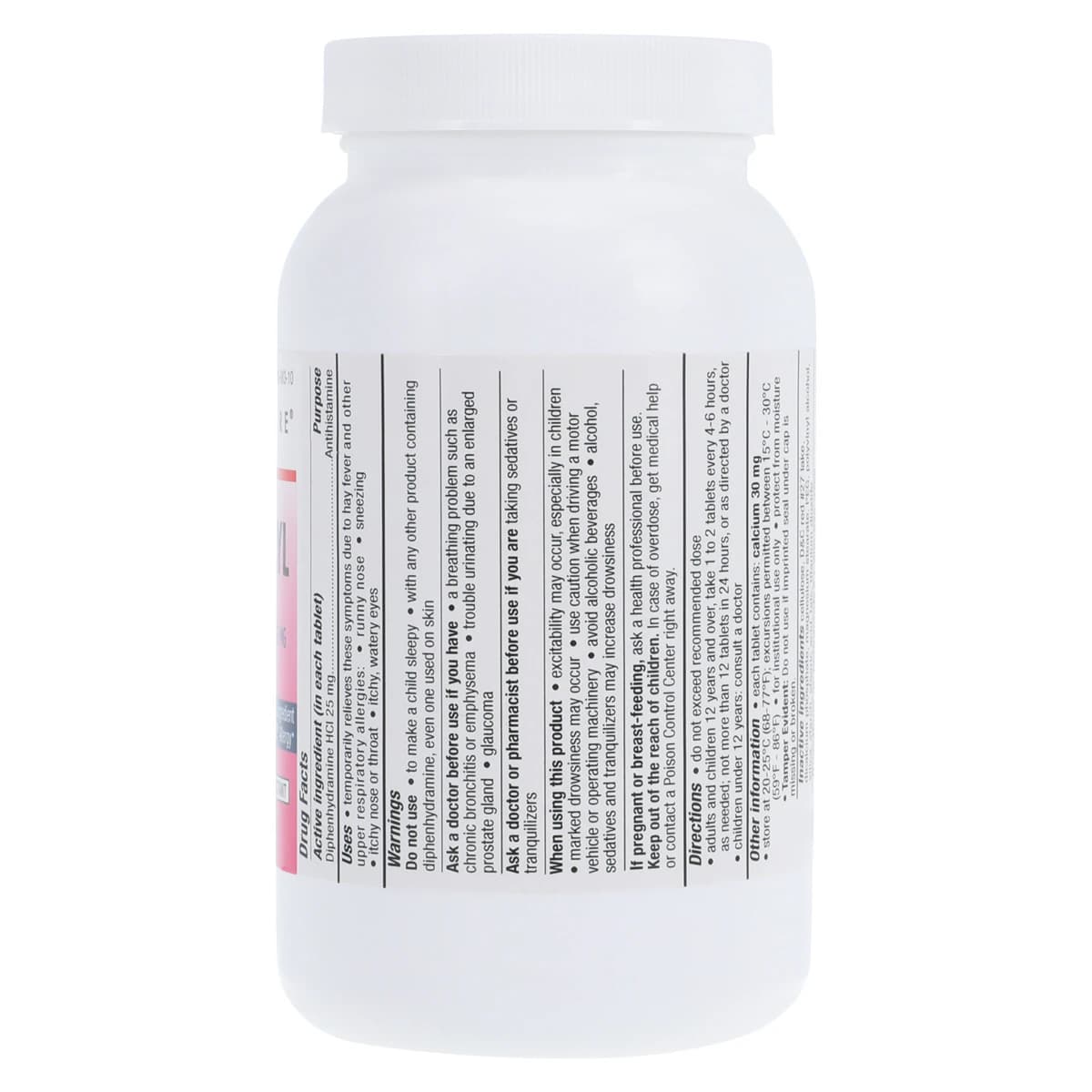 Geri-Care Diphenhydramine HCl Tablets, 25mg, 1000/Bottle thumbnail 2