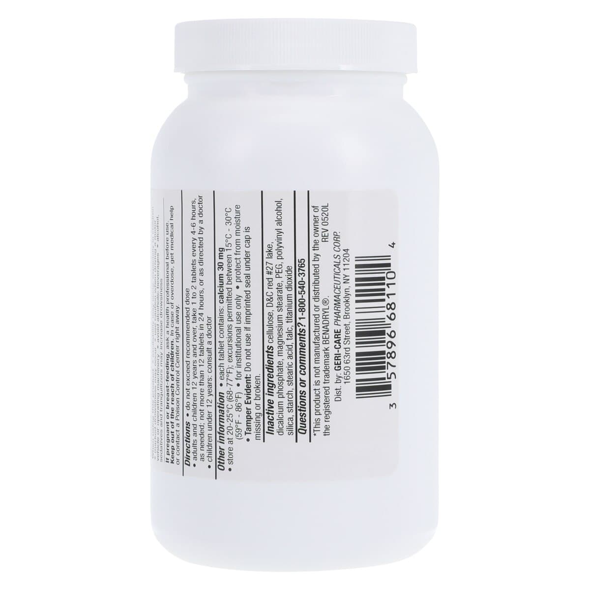Geri-Care Diphenhydramine HCl Tablets, 25mg, 1000/Bottle thumbnail 3