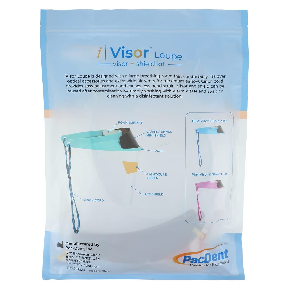 iVisor™ Pearl White Loupe Visor and Shield Kit, 9cm, Reusable, 01KEZKNN67TAPKTNHA5NN3TPNP thumbnail 7