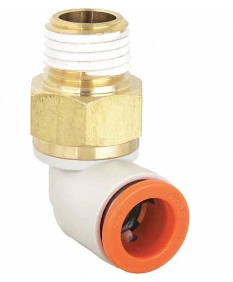 Plastic 90 Degree Union Elbow, 3/8" - Elbow Plastic 3/8" 90 Degree - Image 1