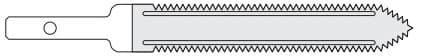 Conmed Reciprocator Blade, Ribbed Coat, 12.5 x 76 x 0.9 mm, Each - Reciprocator Blade Ribbed Coat - Image 1