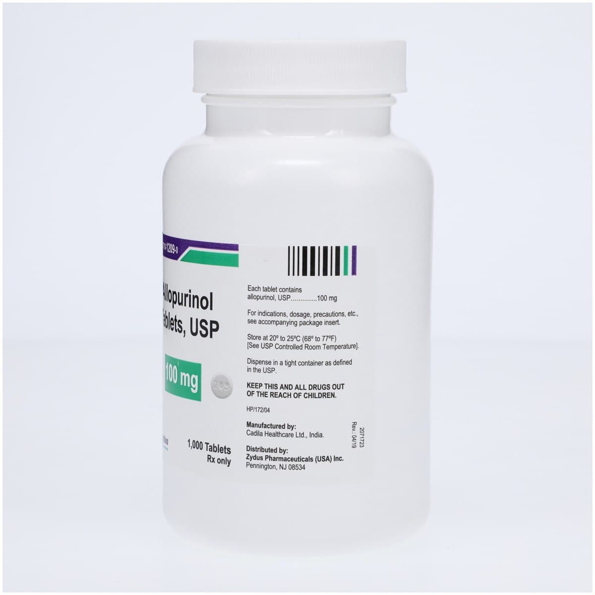 Allopurinol Tablets, 100mg, 1000/Bottle thumbnail 2